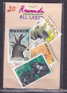 20 różnych znaczków Rwanda **