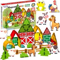 MAGNETYCZNE KLOCKI 30 EL. FARMA 75 CM WOOPIE TOYS KONSTRUKCYJNE EDUKACYJNE