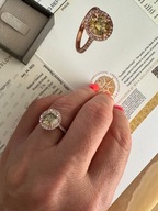 Złoty pierścionek pr.585 z brylantem 3,20ct 14k