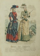 Miedzioryt Moda Journal des Demoiselles II poł. XIX w.
