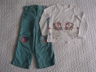 Next spodnie niebieskie buzka roz 104-116