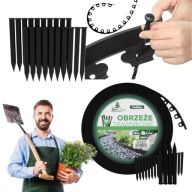 OBRZEŻE OGRODOWE PLASTIKOWE TRWNIKOWE CZARNE OBRZEŻA 1000cm + 20 kotew