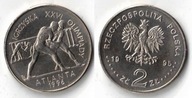 2 zł 1995r. Atlanta Olimpiada Zapaśnicy