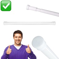 DRĄŻEK ROZPOROWY PRYSZNICOWY KARNISZ TELESKOPOWY UBRANIA 140-260 cm BIAŁY