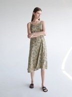 S I N S A Y kwiaty bieliźniana midi sukienka rozporki rozcięcia boho maxi