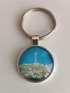 Brelok do kluczy, szkło hartowane, krajobraz