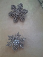 Spinka rozgwiazda gwiazda klips klipsa perły diamenty cute star srebrna