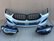 BMW 8 G14 G15 G16 - Zderzak BIAŁY - przód maska lampa błotnik pas chłodnica
