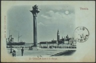 Venezia. La Colonna con Leone e S. Giorgio - Stengel & Co Dresda 1898 Litho