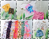 MEGA PAKA ubrań dla dziewczynki modna markowa zestaw 122/128 LATO