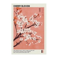 „Cherry Blossom” – Plakat z Japońską Wiśnią na Tle Wschodniego Stylu