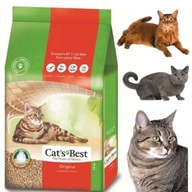 ŻWIREK DLA KOTA 30L/13KG CAT'S BEST ORIGINAL ZBRYLAJĄCY DREWNIANY DO KUWETY