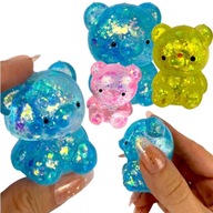 GNIOTEK SENSORYCZNY SILIKONOWY MIŚ REHABILITACJI KOSMOS BROKATOWY KOLOROWY