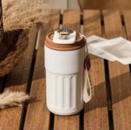 TERMOS NA KAWĘ I HERBATĘ KUBEK TERMICZNY 450ML NIERDZEWNY DUŻY KUBEK