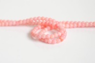 Naturalny KORAL koralowiec różowy KULKI kulka gładka 2mm sznur