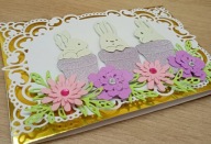 WIELKANOCna kartka świąteczna handmade 6423 Oliwia Kurowska, Kuba Kurowski