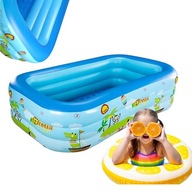 BASEN DMUCHANY OGRODOWY DLA DZIECI DUŻY POMPOWANY RODZINNY PROSTOKĄTNY