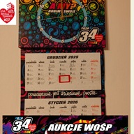 Kalendarz ścienny z zegarem 2026