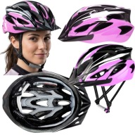 KASK ROWEROWY DAMSKI RÓŻOWY LEKKI REGULOWANY MTB SZOSOWY DASZEK NA ROLKI