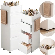 SZAFKA ŁAZIENKOWA BIAŁA STOJĄCA REGAŁ KOSMETYKI SALON NOWOCZESNA LOFT 90 CM