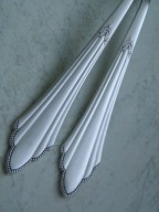 # Piękne posrebrzane masywne widelce #