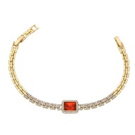 76811 BRANSOLETKA 18K POZŁACANA 19-17 CM 10 MM SIAM CRYSTAL Swarovski