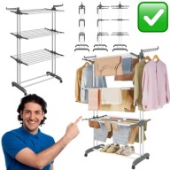 SUSZARKA NA PRANIE STOJĄCA PIONOWA OGRODOWA NA UBRANIA SOLIDNA BALKONOWA