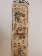KILIM MAKATKA HAFTOWANA DO POWIESZENIA SKANDYNAWSKA ORYGINALNA
