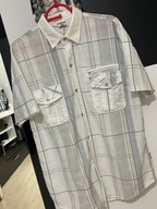 9 Koszula Geen G sport turystyka 3 kieszenie artystyczna szara krata XL