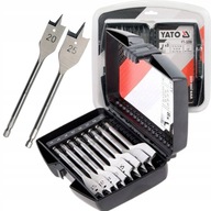 YATO ZESTAW WIERTEŁ WIERTŁA ŁOPATKOWE PIÓROWE DO DREWNA 8szt 12-32mm