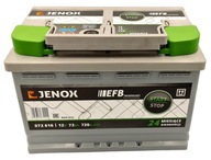 SKLEP mefka.com.pl AKUMULATOR JENOX EFB 72AH 720A 072616S P+ DOWÓZ MONTAŻ