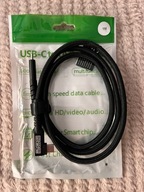 Kątowy Kabel Thunderbolt 5 USB C do C 1m 80 Gb/s 120 Gb/s 240 W 16K NOWY