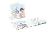 ŁĄDNE STYLOWE ZAPROSZENIA NA KOMUNIĘ ŚWIĘTĄ DLA CHŁOPCA 12X12 KOPERTA 1SZT