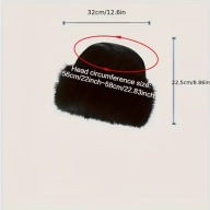 CZAPKA ZIMOWA JESIENNA kawa brąz lekka cieńka futrzana modna retro