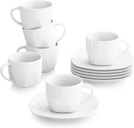 BJ604 Serwis do kawy MALACASA Elisa – 12 elementów, porcelana dla 6 osób