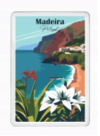 MADERA MADEIRA PORTUGALIA magnes na lodówkę akrylowy pamiątka
