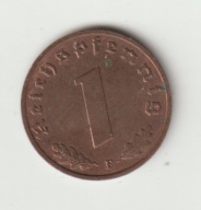 III Rzesza 1 pfennig 1940 F braz ladny stan