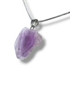 AM06 Cudowny wisior/zawieszka kamienie AMETYST + łańcuszek