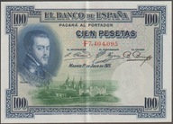 Hiszpania 100 peset 1925 - król Filip II - F7
