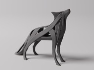 Wilk Nowoczesna Minimalistyczna Figurka Dekoracja Ozdoba 13 cm