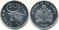 Gambia 50 Bututs - 1998r ... Monety