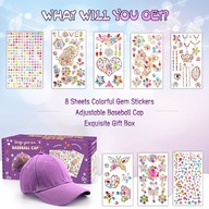 XOURSPATY Czapka bejsbolówka dziewczęca 4-11 lat 51-54 cm + ozdoby DIY