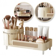 ORGANIZER NA PĘDZLE, KOSMETYKI, PLECIONKA WIEDEŃSKA OBROTOWY CZARNY