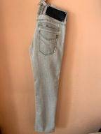 38 M 40 L szare skinny spodnie jeansowe rurki Next