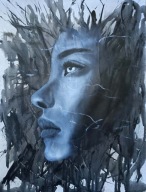 Obraz olejny kobieta 40x 30 / Patryk Mit 75