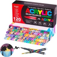 Markery akrylowe GuangNa 120 kolorów | Brush | NOWE | Oryginalne opakowanie