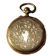 Przedwojenny męski zegarek kieszonkowy w srebrnej kopercie / srebro nr 25