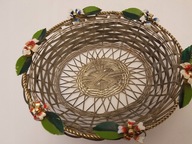 DESIGN KOSZ KOSZYK GABLOTY ANGIELSKI POSREBRZANY