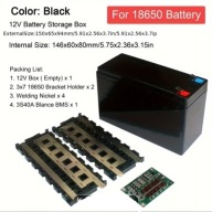 Pojemnik na Akumulatory 18650 7s3p 12v Obudowa Battery Box. BMS 40a.