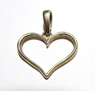 srebrne serce zawieszka wisiorek srebrny próba 925